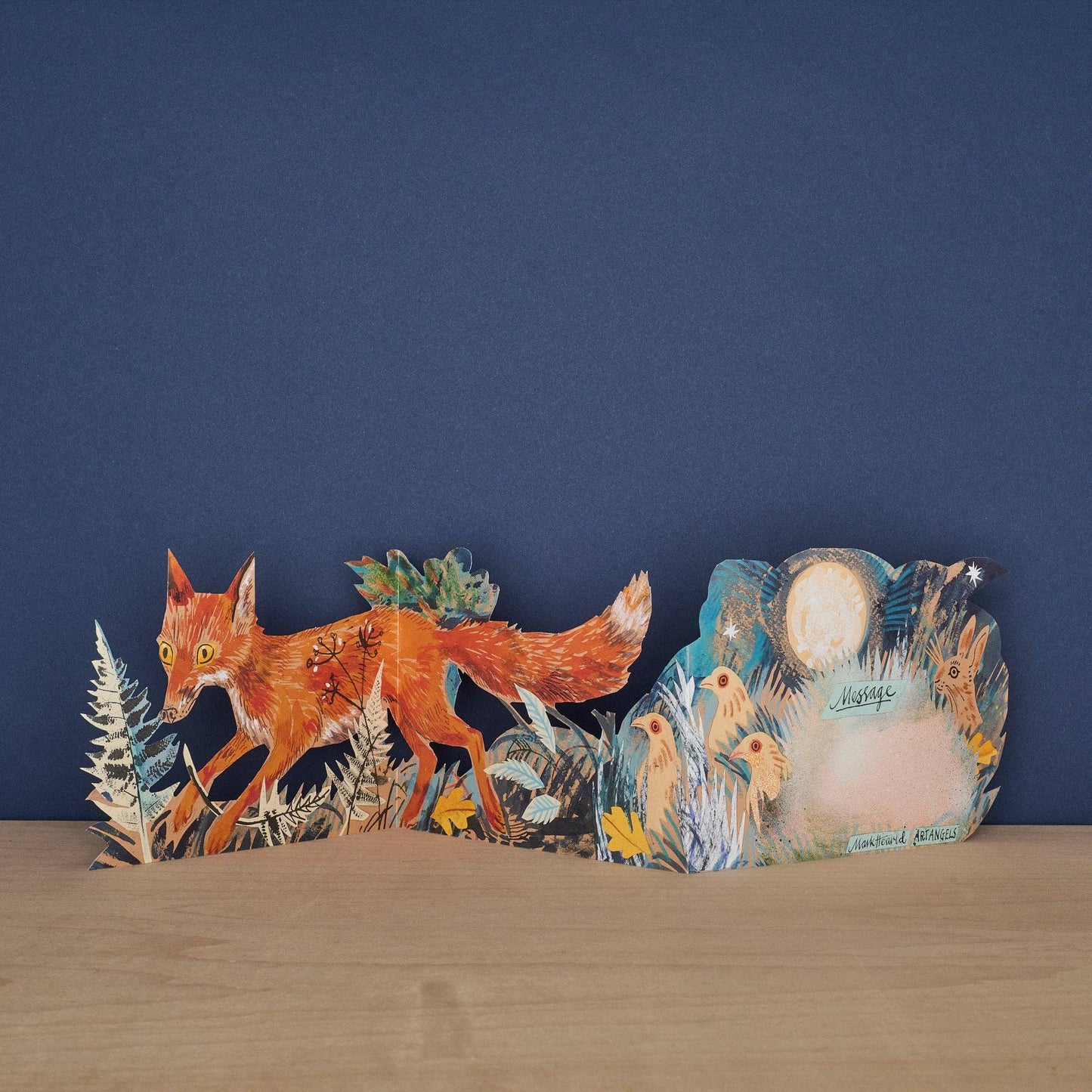 Three Fold Fox Card