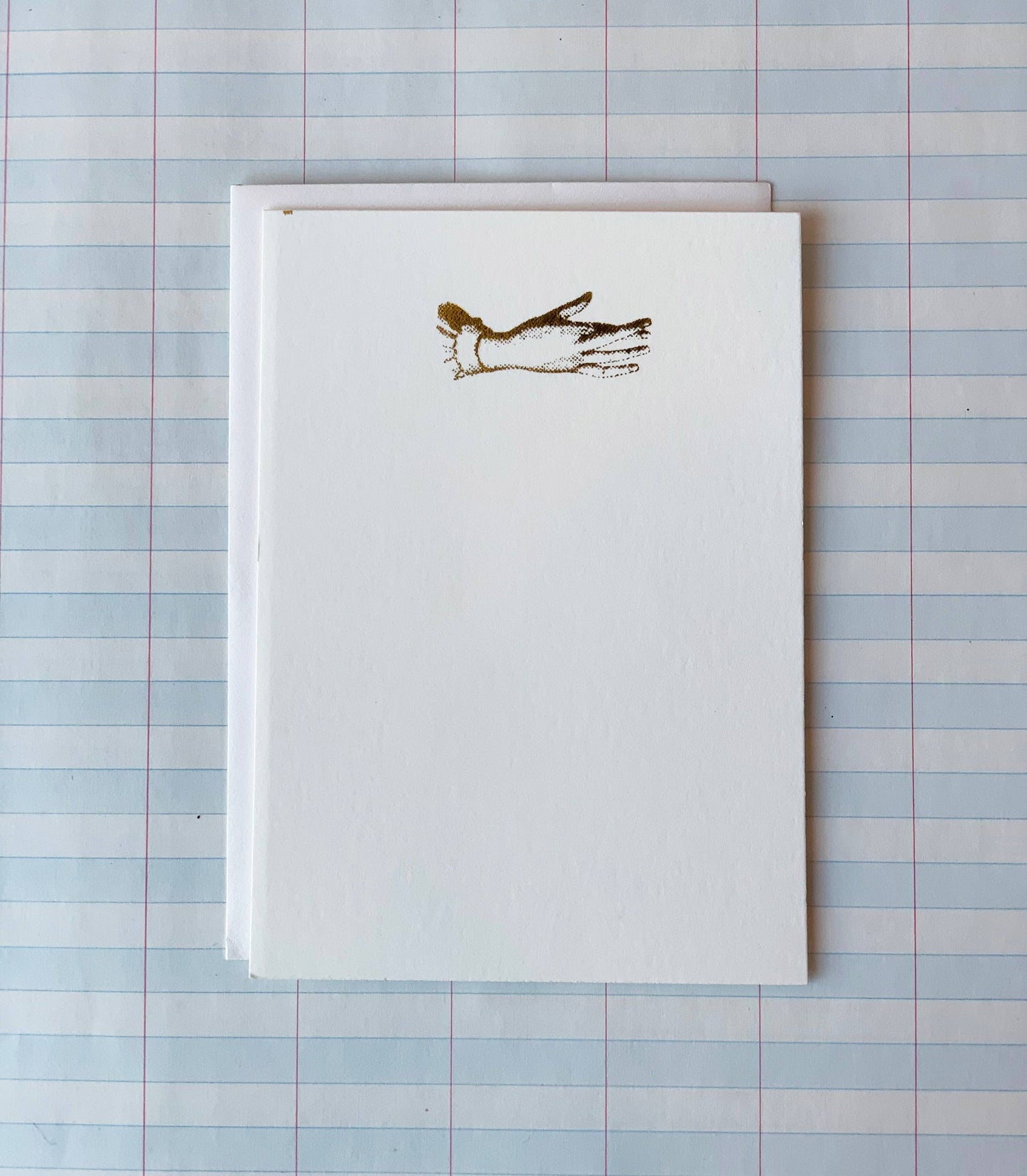 Fingers Crossed Gold Stationery Set