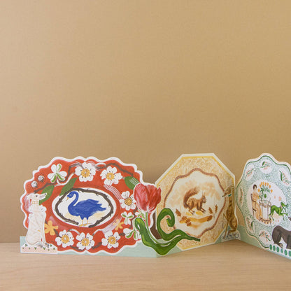 Romantic Platter Concertina Card