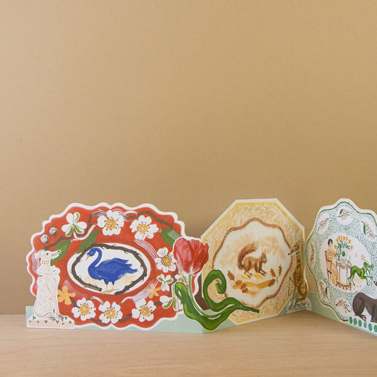 Romantic Platter Concertina Card