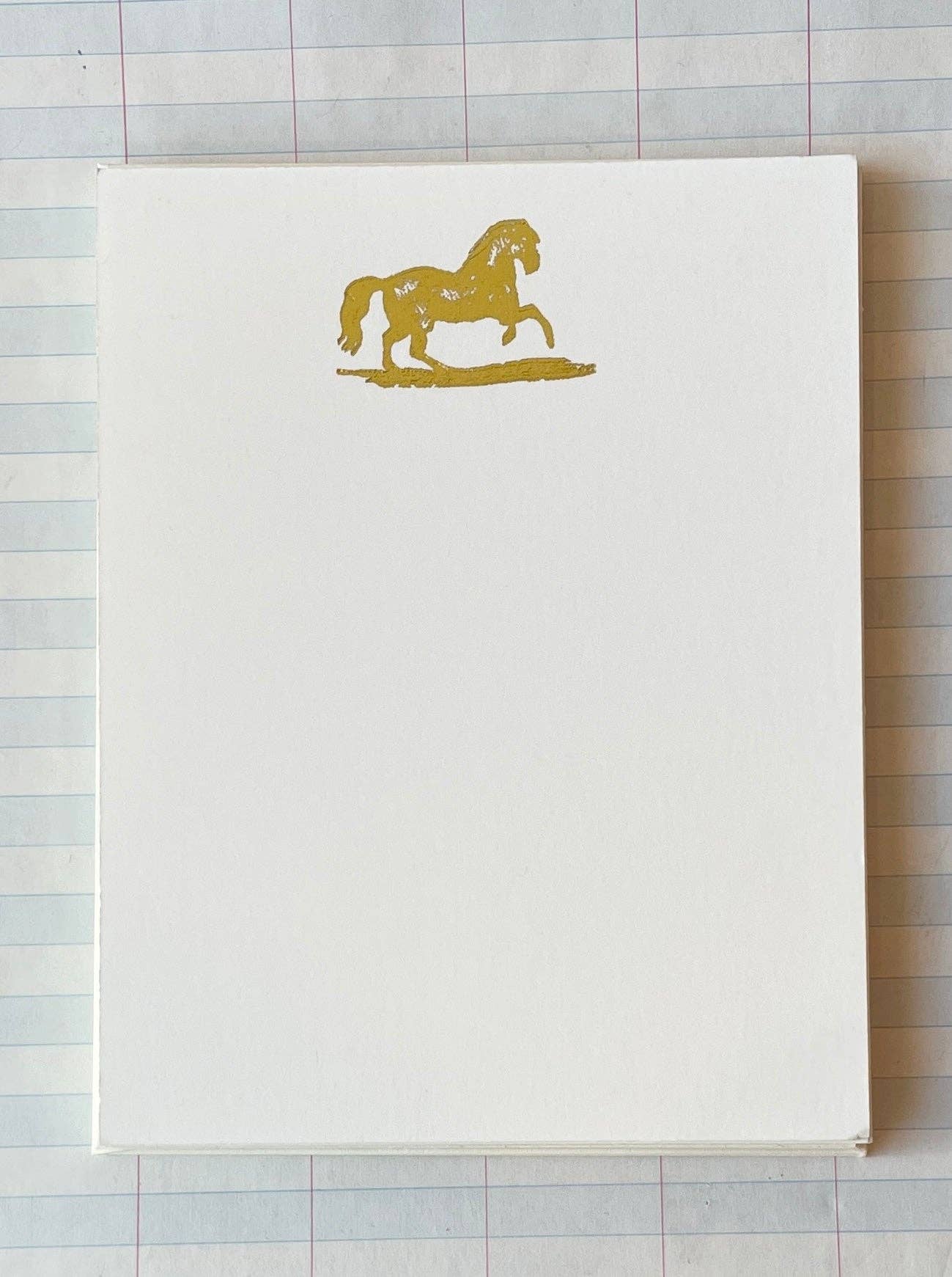 Gold Foil Pressed Horse Stationery Set