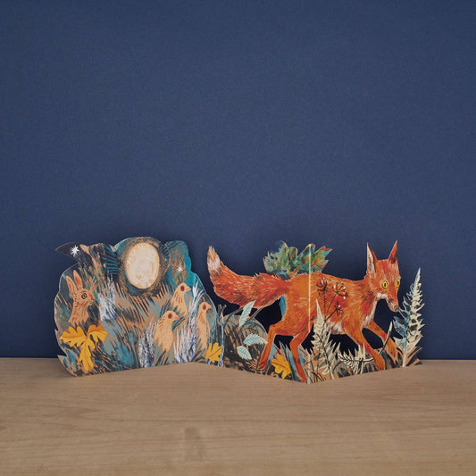 Three Fold Fox Card