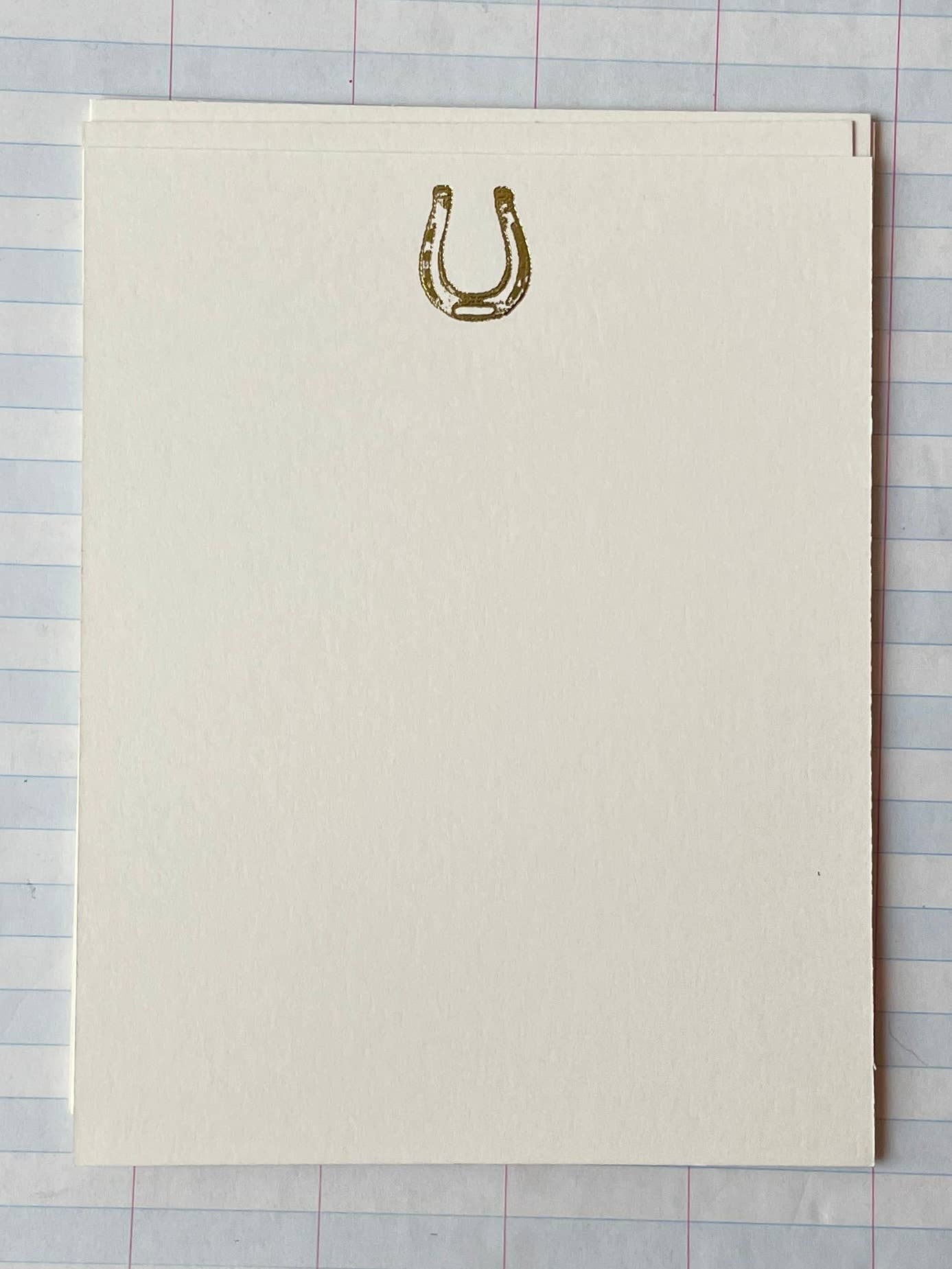 Gold Horseshoe Stationery Set