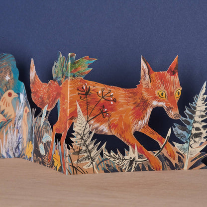 Three Fold Fox Card